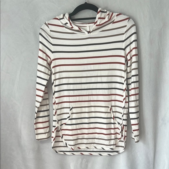 NEW Market & Spruce Shirt Milania French Terry Curved Hem Hoodie Size XS - Picture 2 of 16